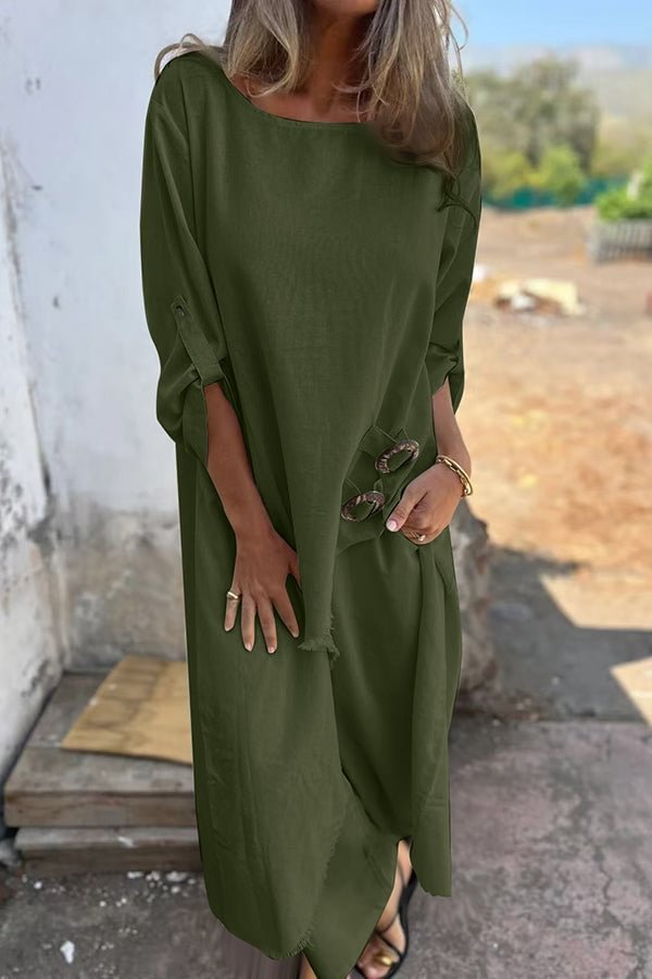 VELISSIA™ | 2-Piece Women's Set – Flowy Tunic & Wide-Leg Pants