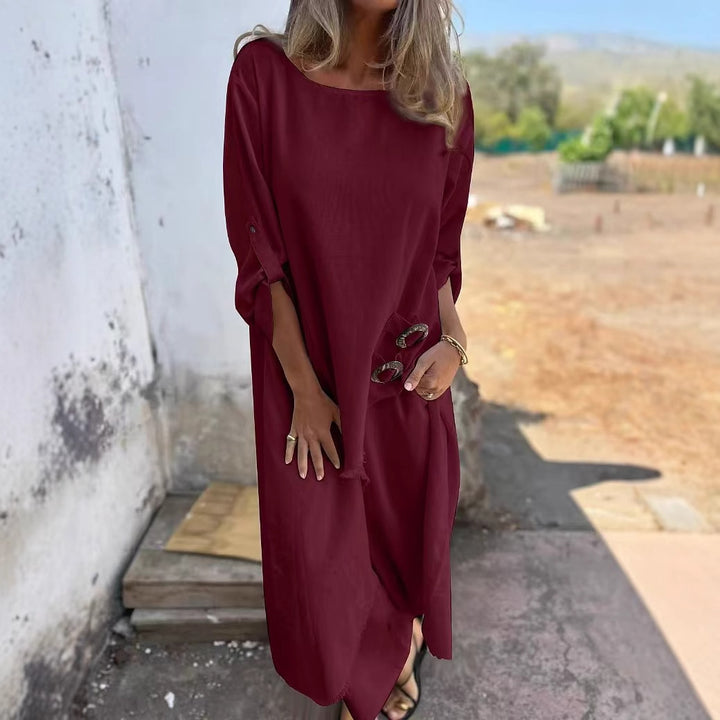 VELISSIA™ | 2-Piece Women's Set – Flowy Tunic & Wide-Leg Pants