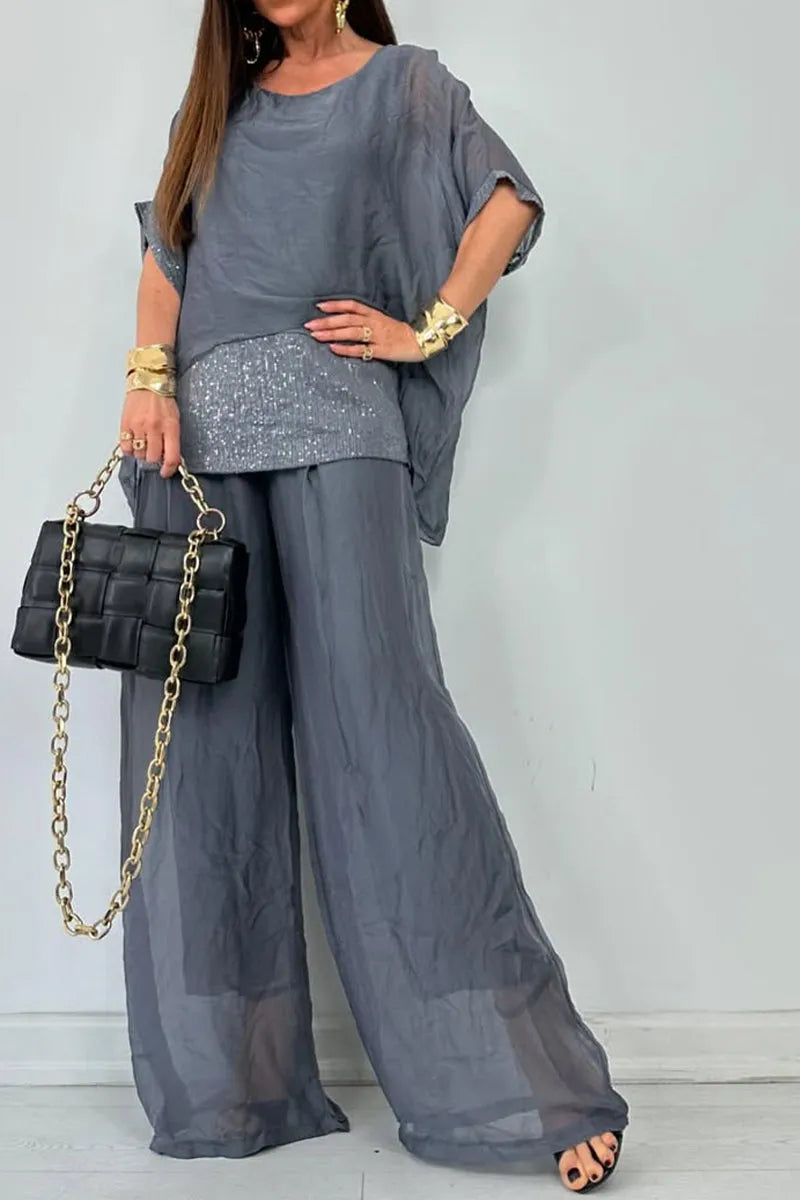 Effortless Chic Chiffon Set – Luxe Flowy Co-Ord