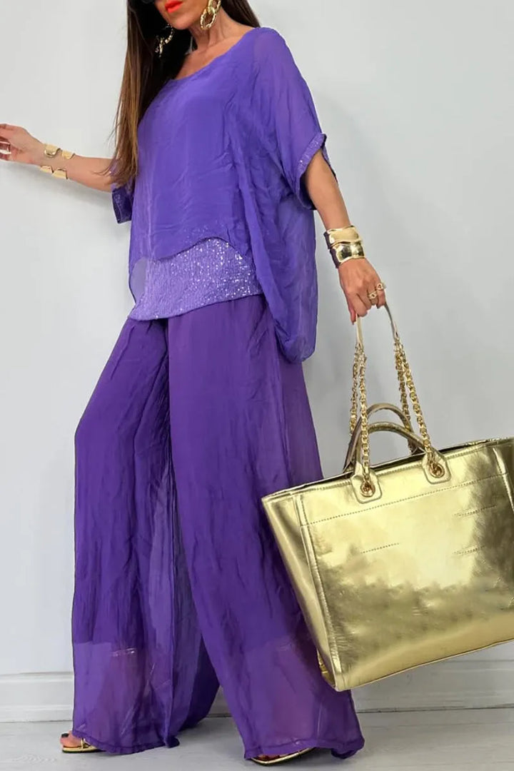Effortless Chic Chiffon Set – Luxe Flowy Co-Ord