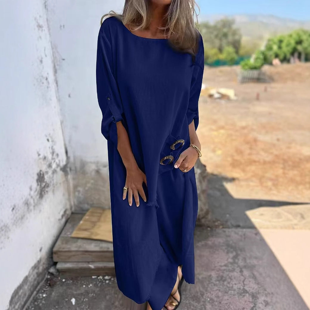 VELISSIA™ | 2-Piece Women's Set – Flowy Tunic & Wide-Leg Pants