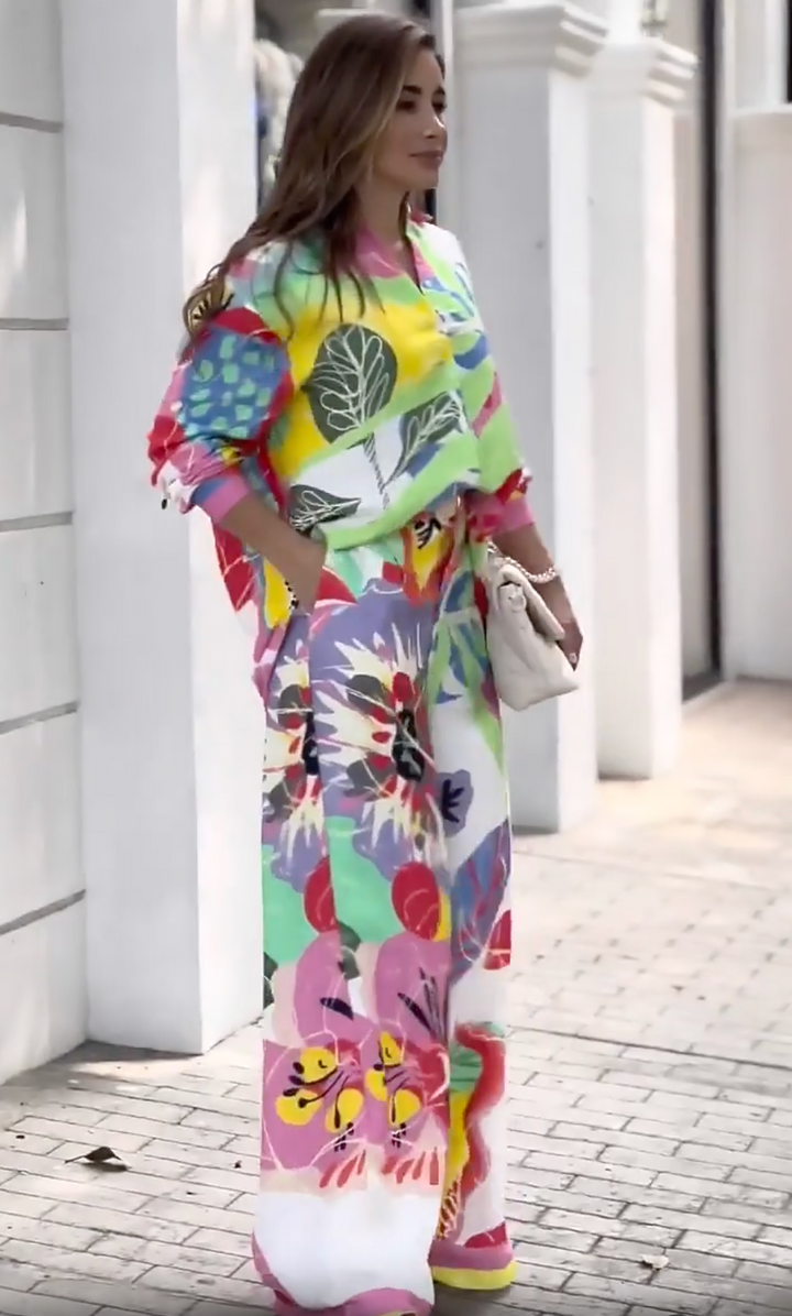 VELISSIA™ | Pop-Art Flowy Set – Summer Shine & Chic Comfort