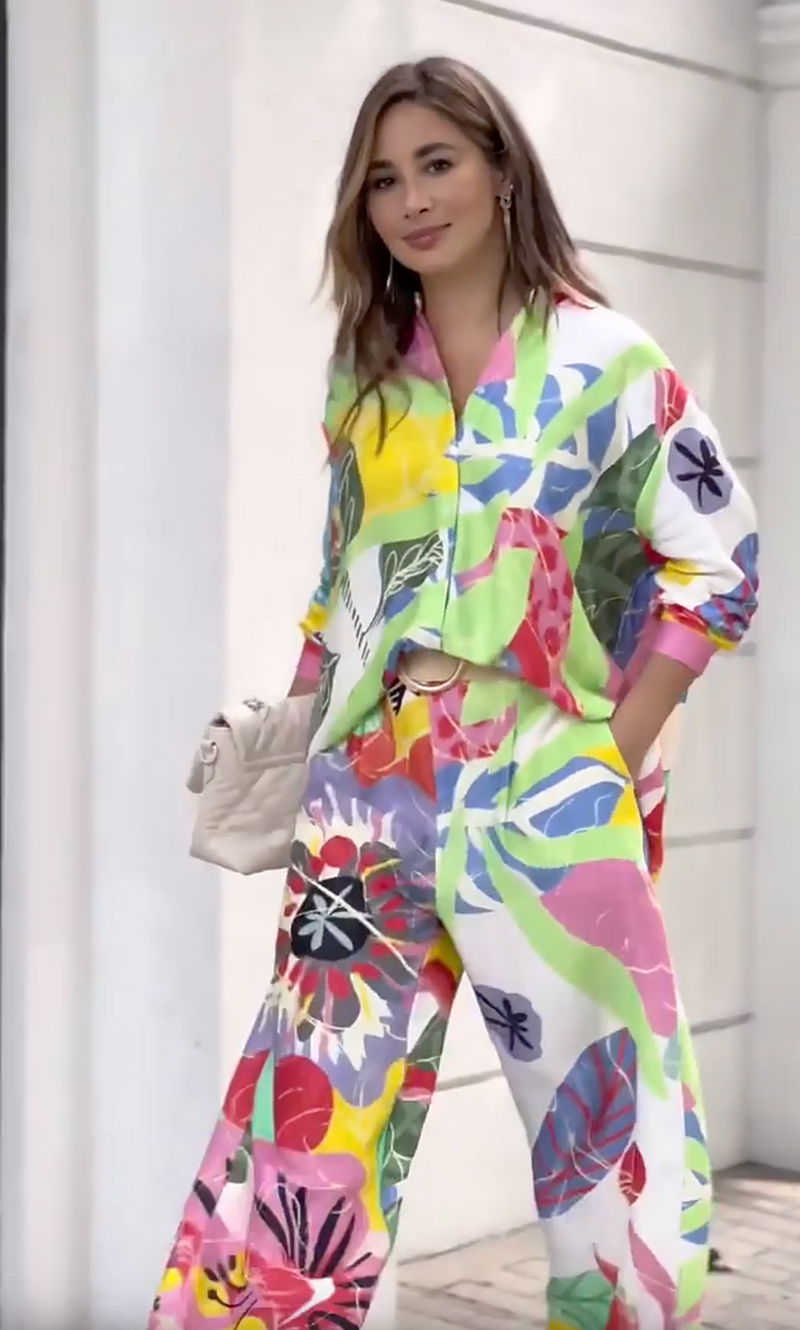 VELISSIA™ | Pop-Art Flowy Set – Summer Shine & Chic Comfort