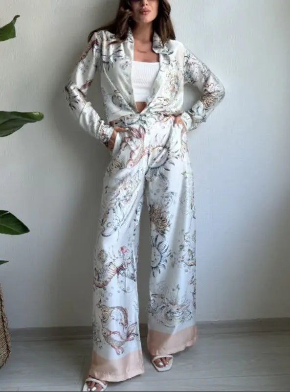 VELISSIA™ | Astral Satin Set – Mystical Elegance & Flowy Comfort