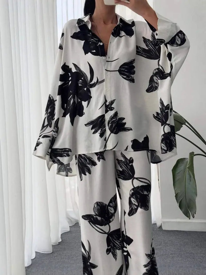 VELISSIA™ | Oversized Floral Set – Relaxed Elegance
