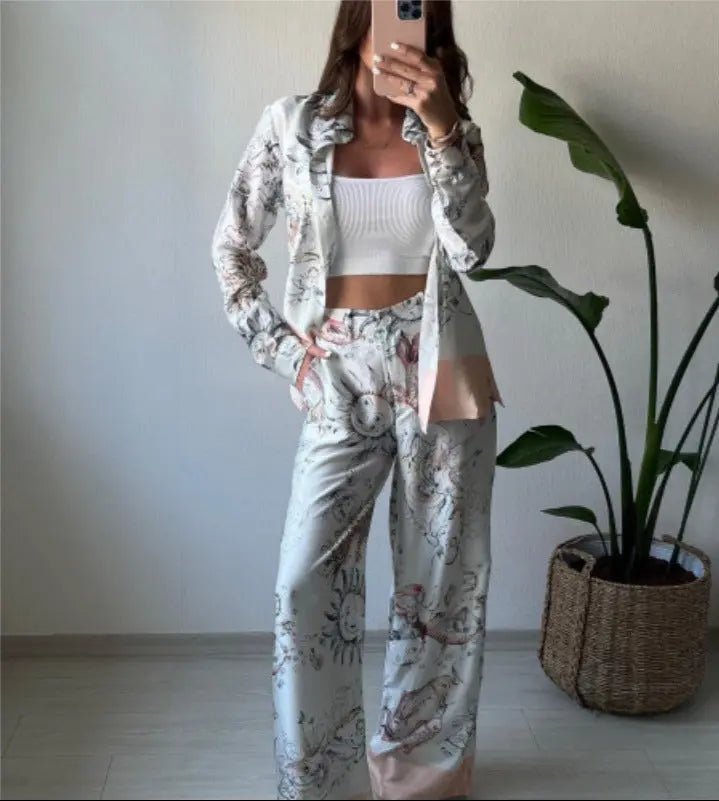 VELISSIA™ | Astral Satin Set – Mystical Elegance & Flowy Comfort