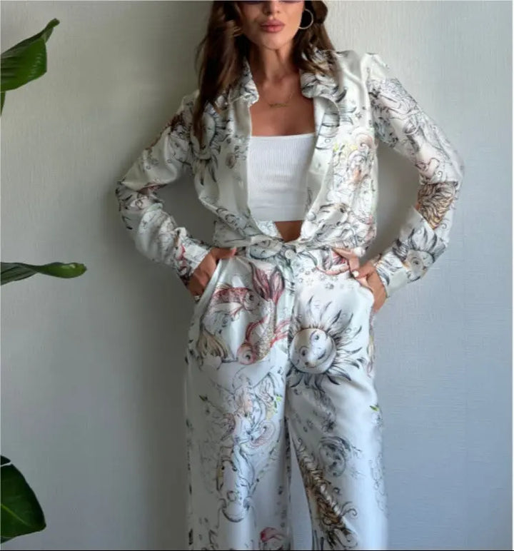 VELISSIA™ | Astral Satin Set – Mystical Elegance & Flowy Comfort