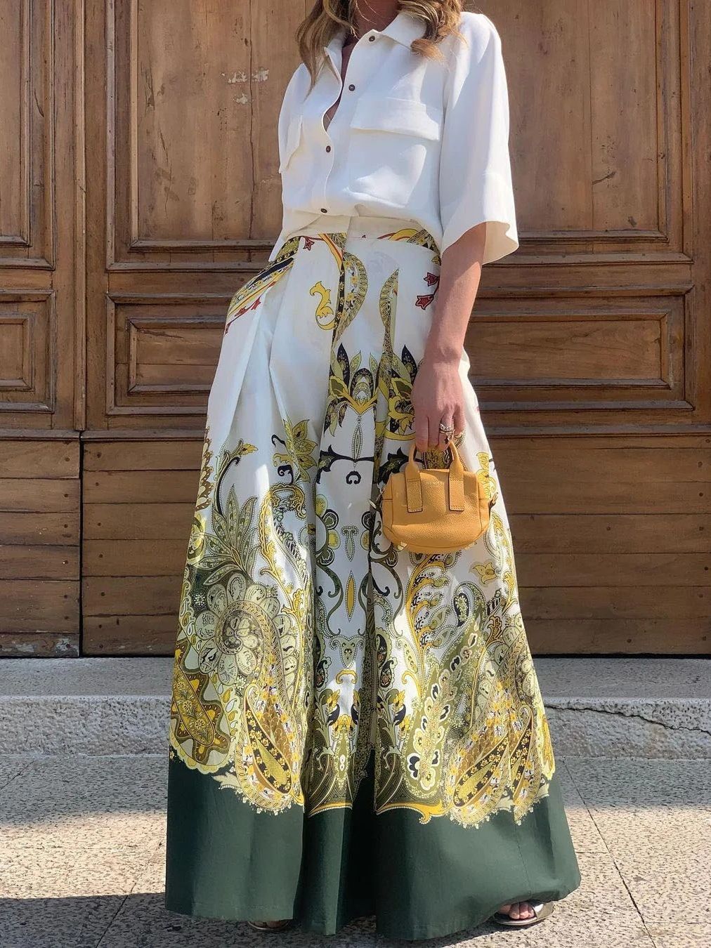 VELISSIA™ | Bohemian Elegance Set – Palazzo Pants with Paisley Print