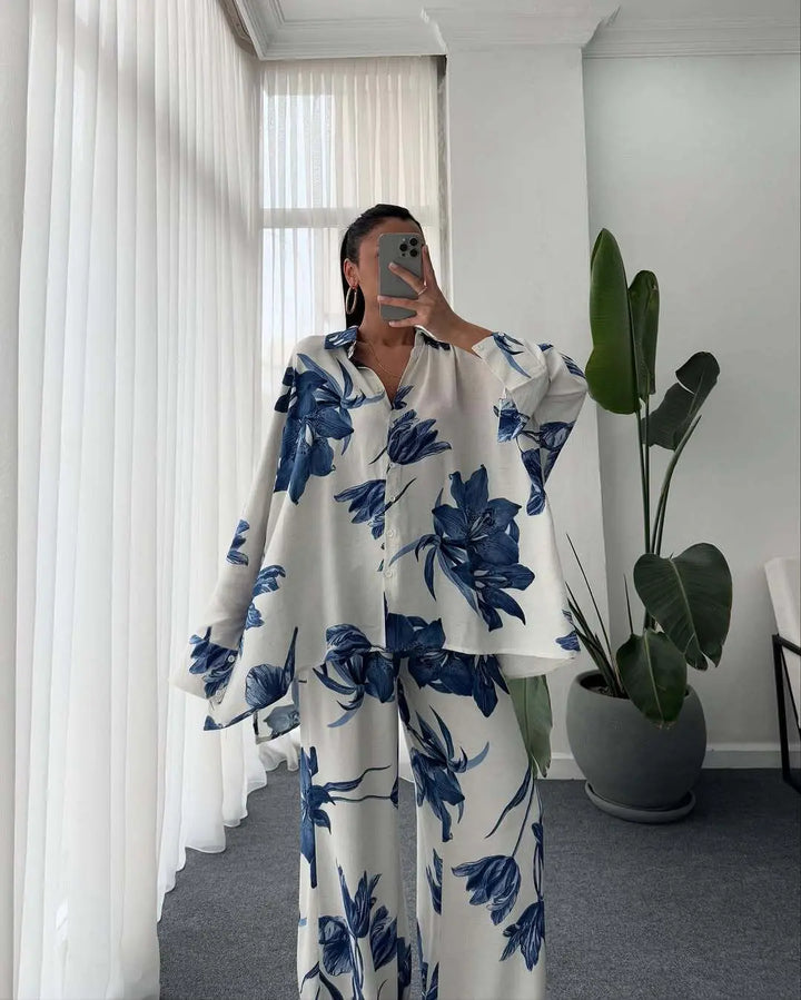 VELISSIA™ | Oversized Floral Set – Relaxed Elegance