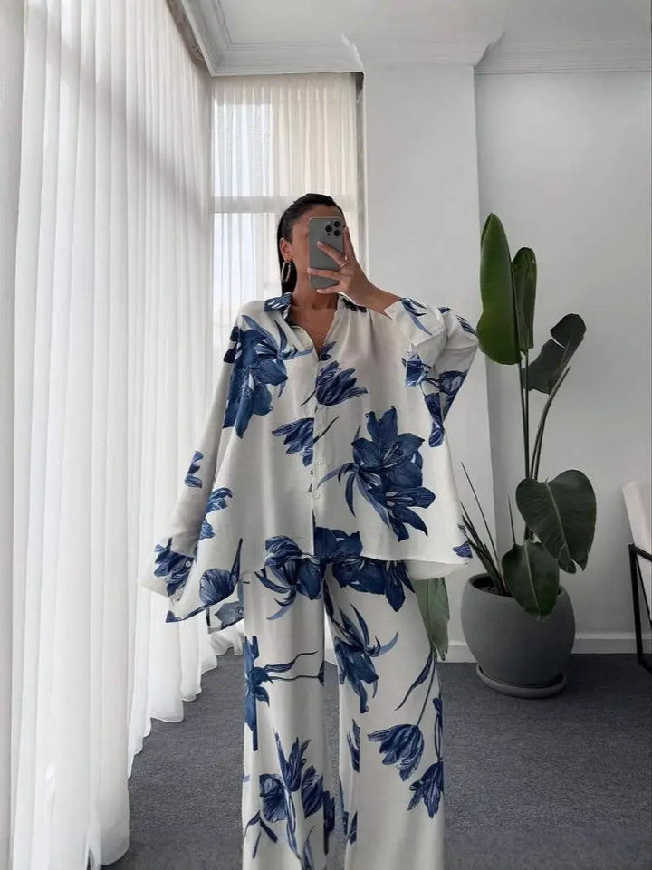 VELISSIA™ | Oversized Floral Set – Relaxed Elegance