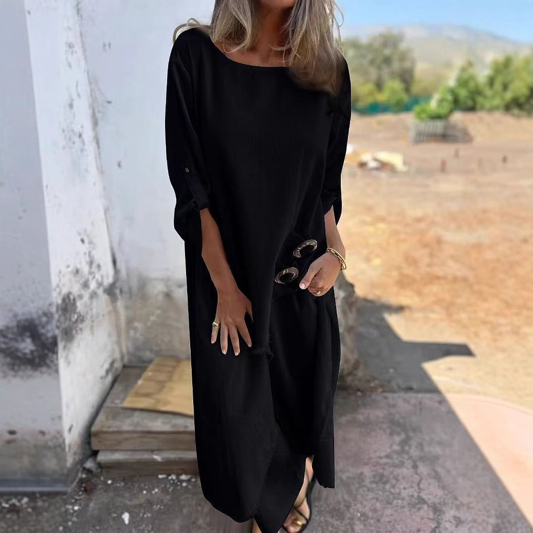 VELISSIA™ | 2-Piece Women's Set – Flowy Tunic & Wide-Leg Pants