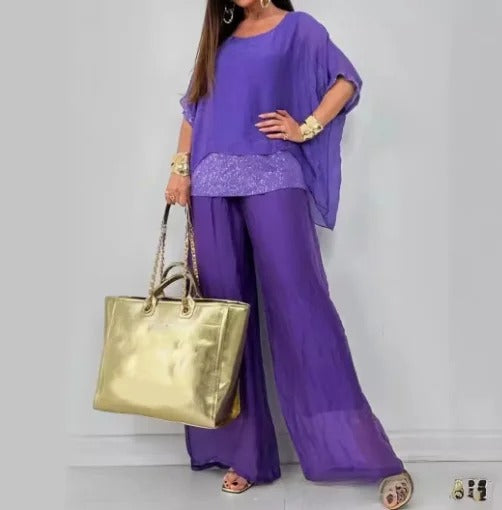 Effortless Chic Chiffon Set – Luxe Flowy Co-Ord