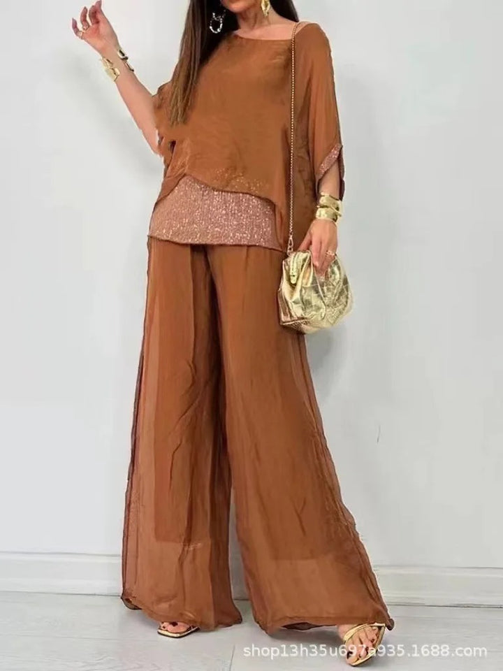 Effortless Chic Chiffon Set – Luxe Flowy Co-Ord